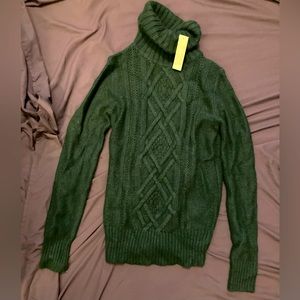 J. Crew Cambridge Cable Turtleneck Sweater